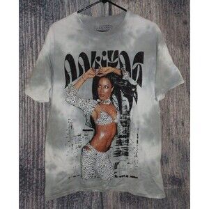 Aaliyah Graphic T-Shirt Women's Large Tie Dye Y2K Aesthetic Tee PRE-OWNED